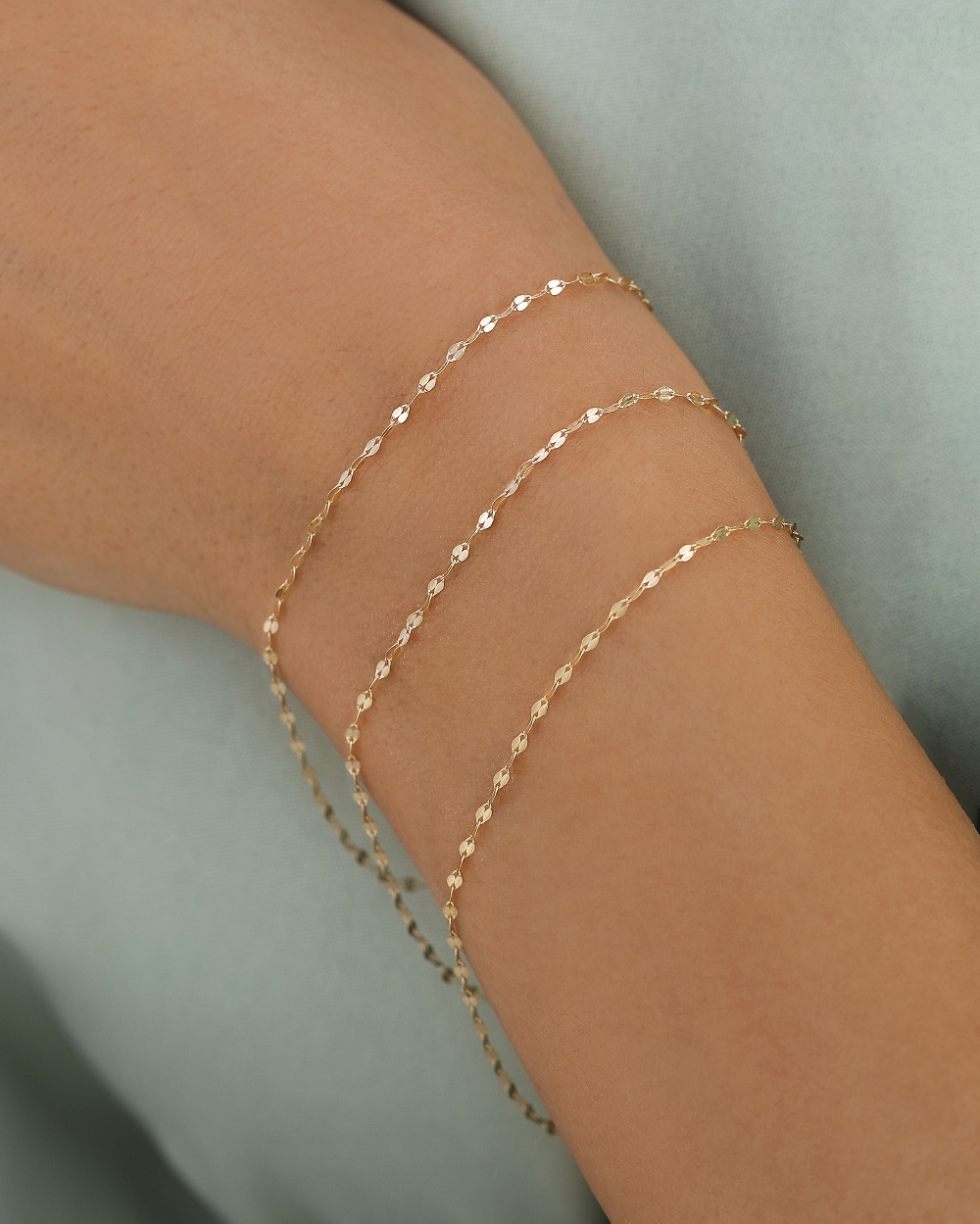 دستبند طلا 18 عیار پولکی سایز 2