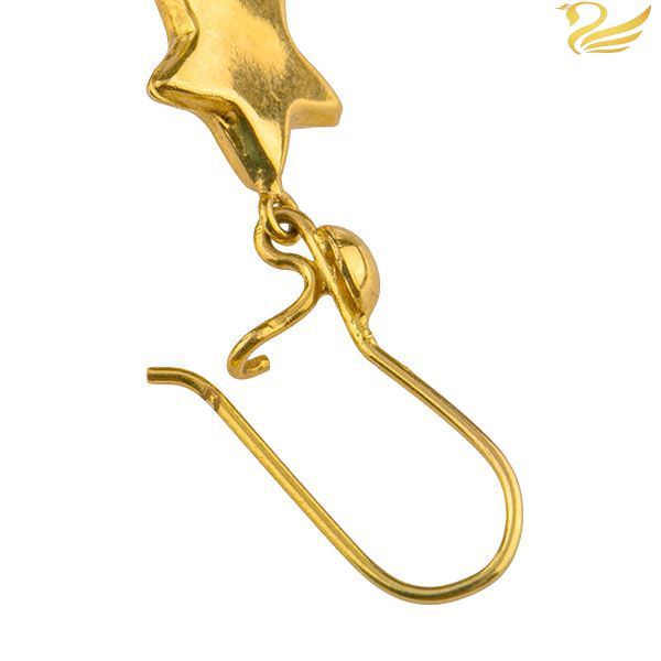 گوشواره طلا 18عیار آویز ستاره ریخته گوشواره طلا 18عیار آویز ستاره ریخته