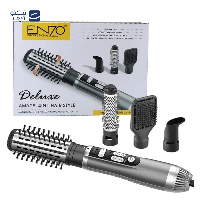 سشوار برس دار چرخشی انزو پروفیشینال مدل 749