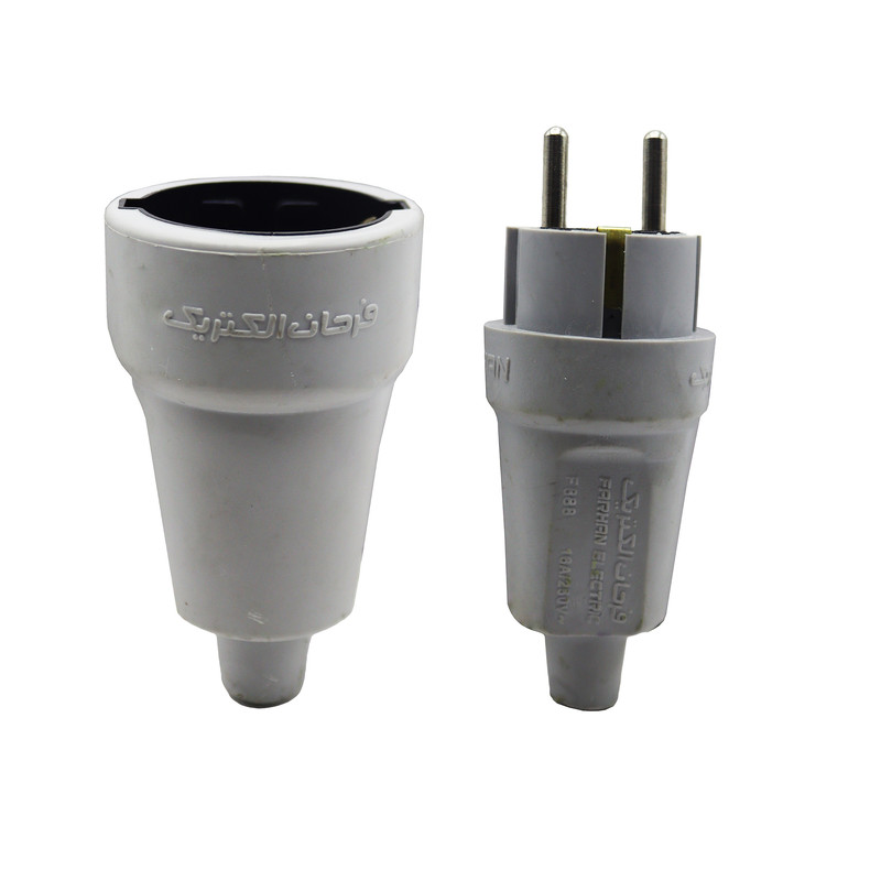 دوشاخه برق و مادگی فرحان الکتریک مدل YP-16A/250V