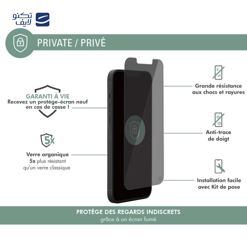 gallery-محافظ صفحه نمایش حریم شخصی گوشی اپل iPhone 13 Pro Max فورس مدل FGOGIP1367PRIV Flat Private copy.png