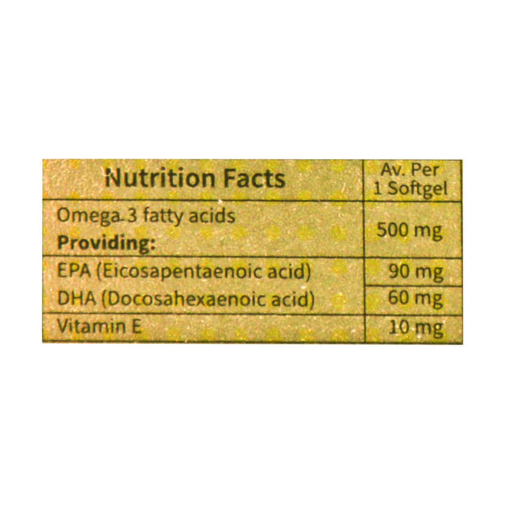 سافت ژل امگا 3 500 میلی گرم بهستان بهداشت 30 عدد سافت ژل امگا 3 500 میلی گرم بهستان بهداشت 30 عدد