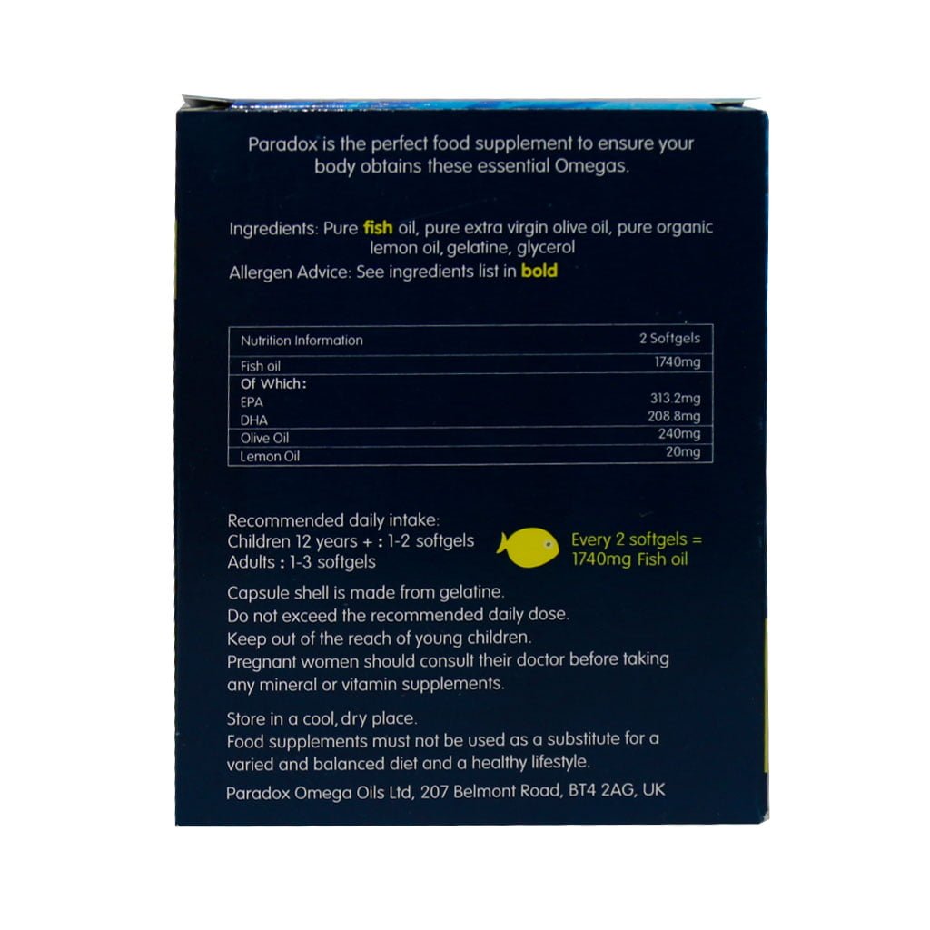 کپسول ژلاتینی امگا پارادوکس 30 عددی کپسول ژلاتینی امگا پارادوکس 30 عددی