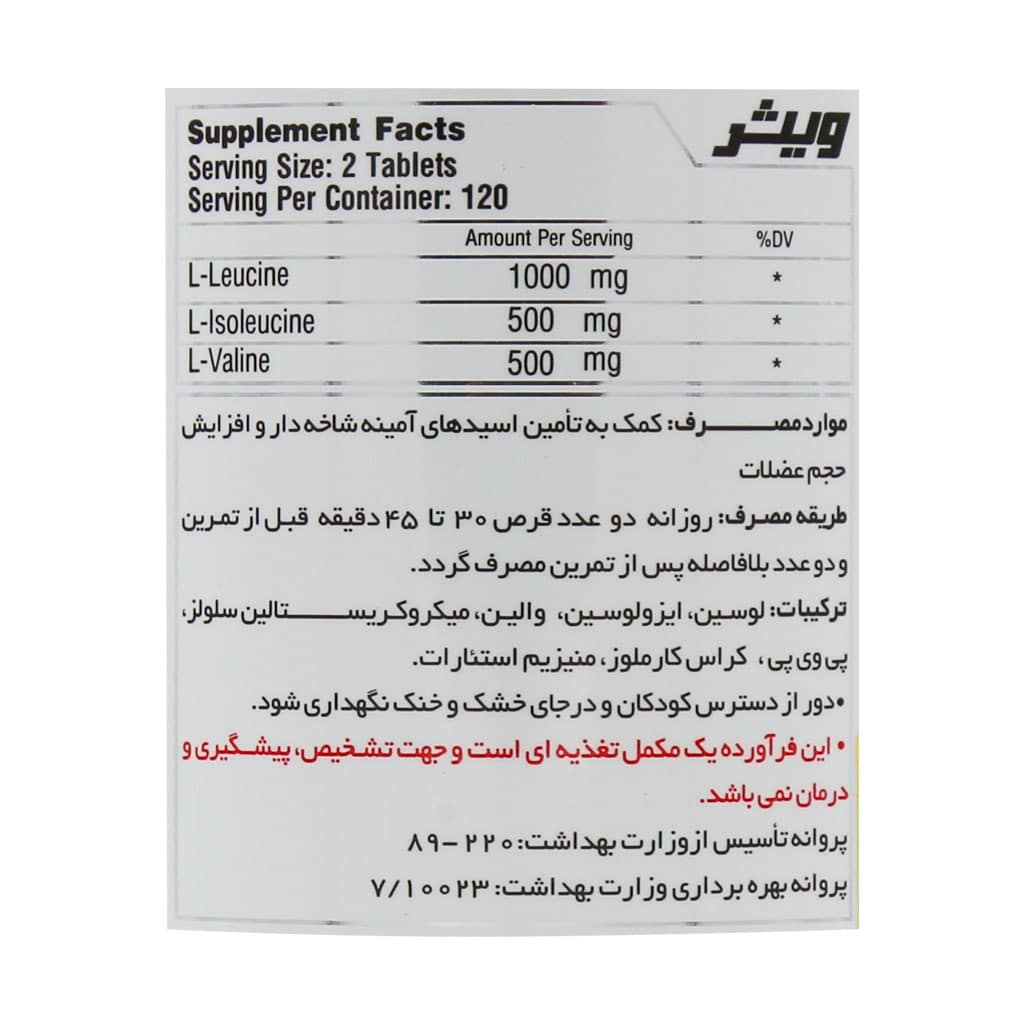 قرص بی سی ای ای 2:1:1 ویثر 240 عدد قرص بی سی ای ای 2:1:1 ویثر 240 عدد