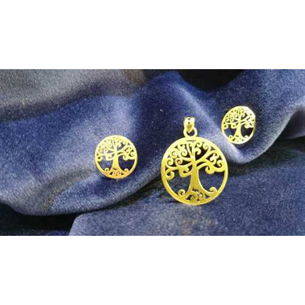 نیم ست طلا 18 عیار شمیم گلد گالری مدل M885 نیم ست طلا 18 عیار شمیم گلد گالری مدل M885