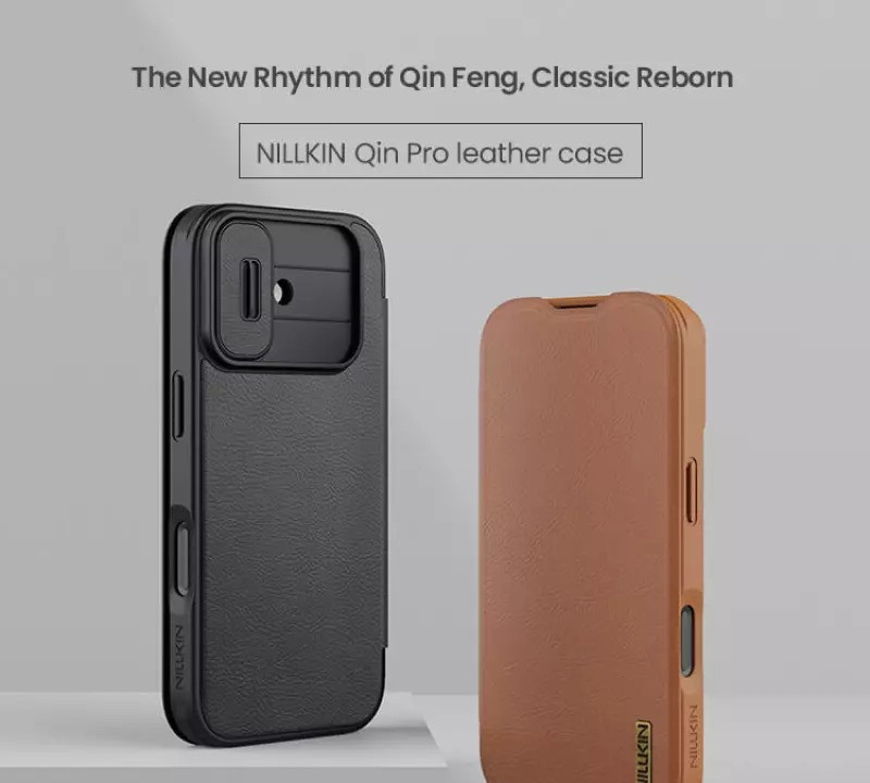 کیف کلاسوری نیلکین مدل Qin Pro Leather مناسب برای گوشی موبایل اپل iPhone 17