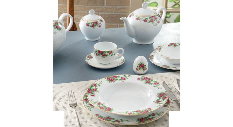 سرویس غذاخوری 102 پارچه چینی زرین ایران سری ایتالیا اف مدل Bidgol درجه عالی سرویس غذاخوری 102 پارچه چینی زرین ایران سری ایتالیا اف مدل Bidgol درجه عالی