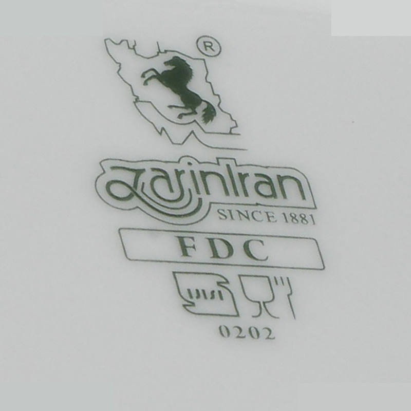 سرویس غذاخوری 28 پارچه چینی زرین ایران سری رادیانس مدل White 2 درجه عالی