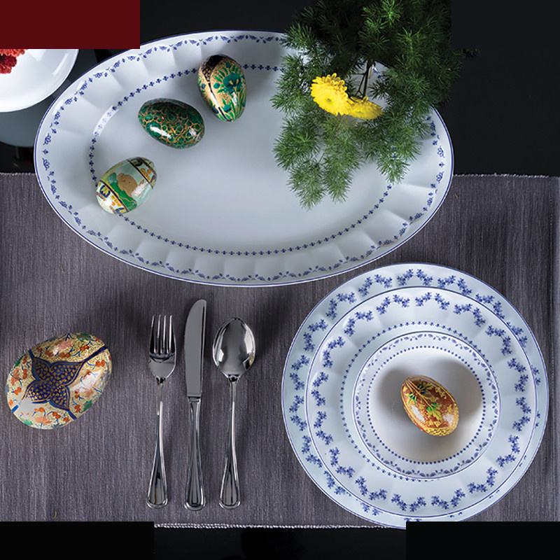 سرویس غذاخوری 103 پارچه 12 نفر چینی زرین ایران مدل فرانسیس سری نئوکلاسیک درجه عالی