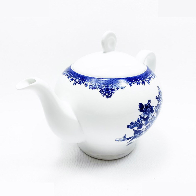 قوری چینی زرین ایران مدل چای ایتالیا اف 8 فلورانس سرمه ای درجه 3