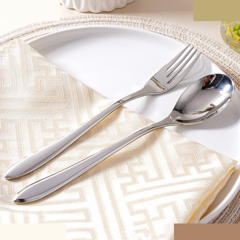 قاشق و چنگال غذاخوری جی فی نی مدل 05 مجموعه 2 عددی