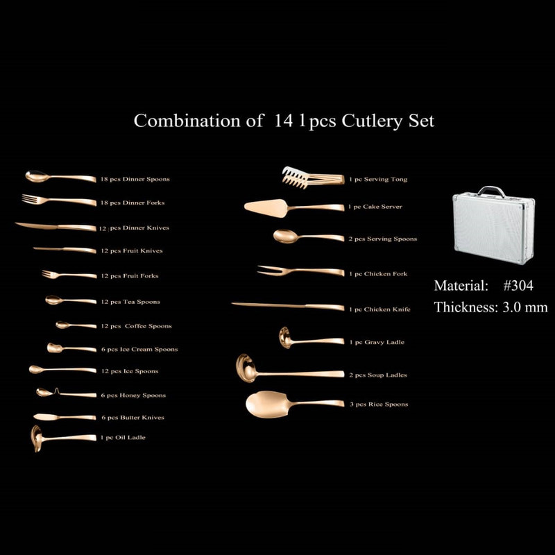 سرویس قاشق و چنگال 142 پارچه جی فی نی مدل 841 سرویس قاشق و چنگال 142 پارچه جی فی نی مدل 841