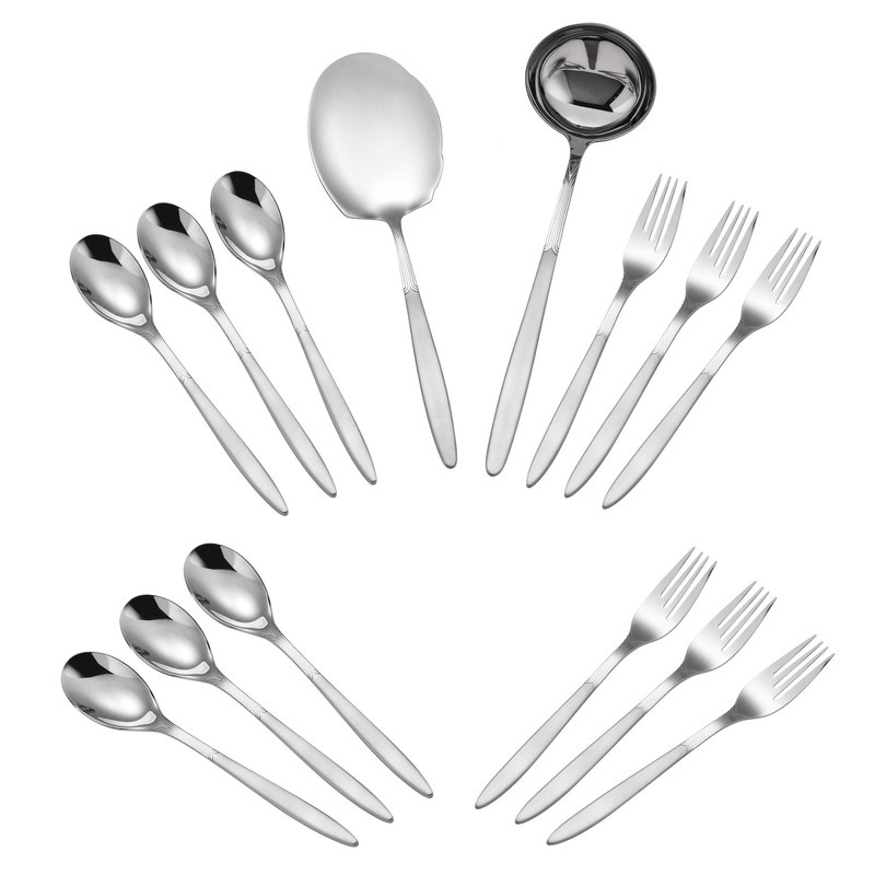 سرویس قاشق و چنگال 14 پارچه جی فی نی مدل 02 سرویس قاشق و چنگال 14 پارچه جی فی نی مدل 02