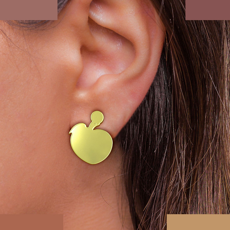 نیم ست طلا 18 عیار زنانه مدوپد مدل هلو کد NA12309