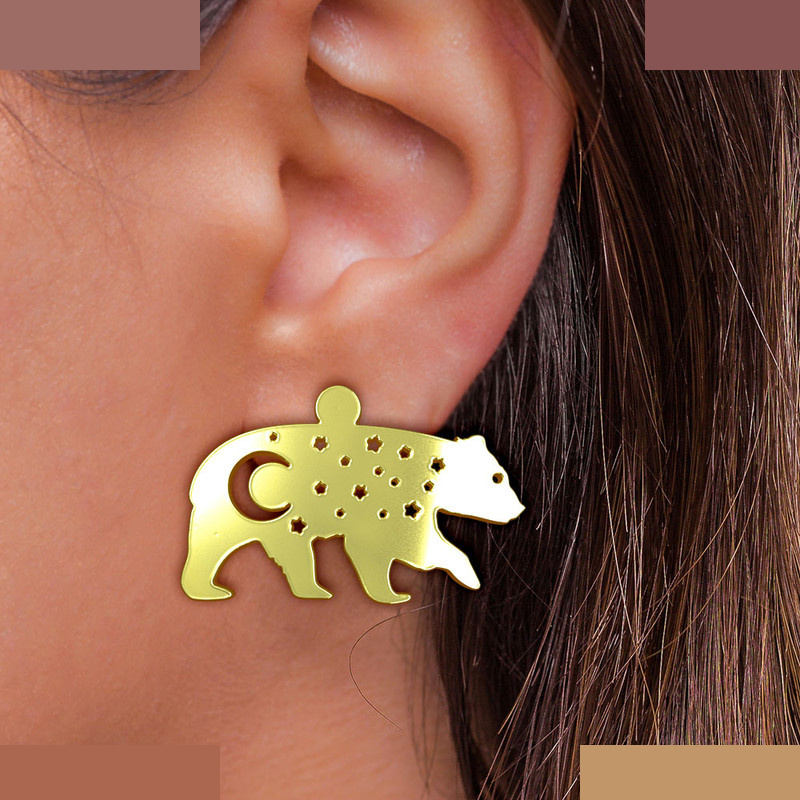 نیم ست طلا 18 عیار زنانه مدوپد مدل خرس کد NA12450