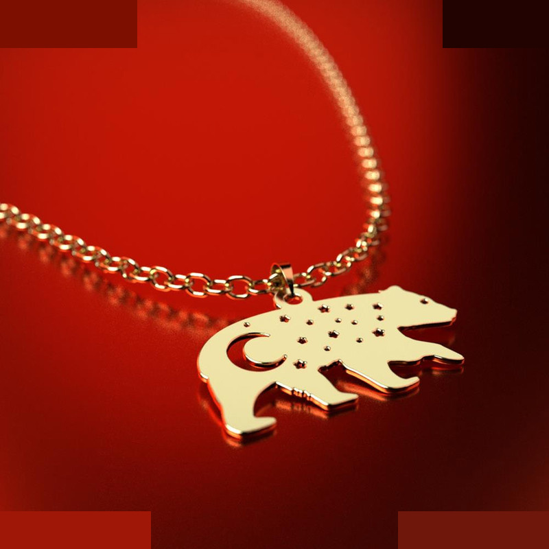 نیم ست طلا 18 عیار زنانه مدوپد مدل خرس کد NA12893