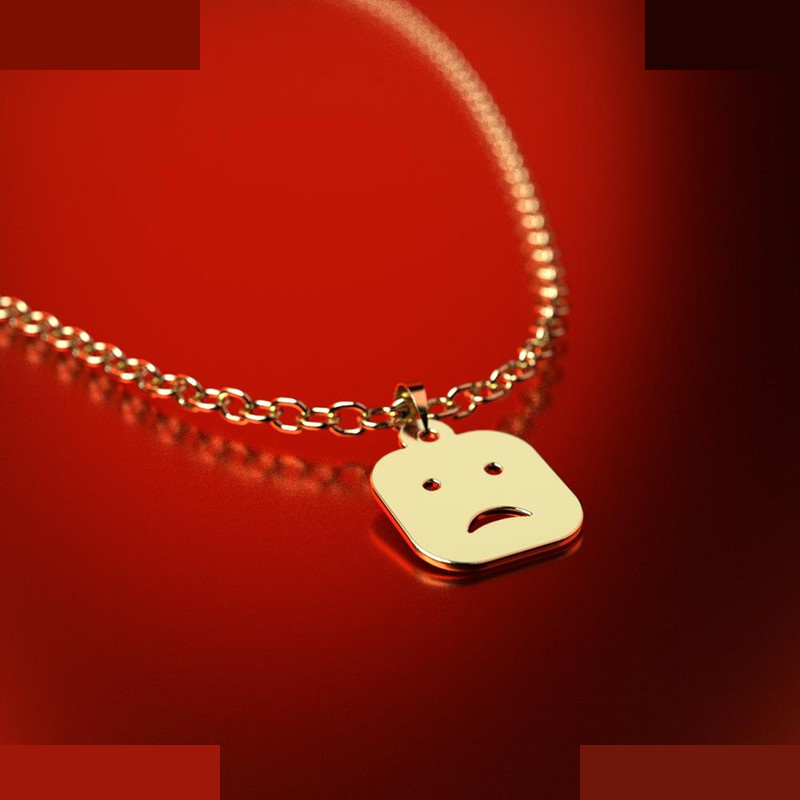 نیم ست طلا 18 عیار زنانه مدوپد مدل ایموجی کد NA13435