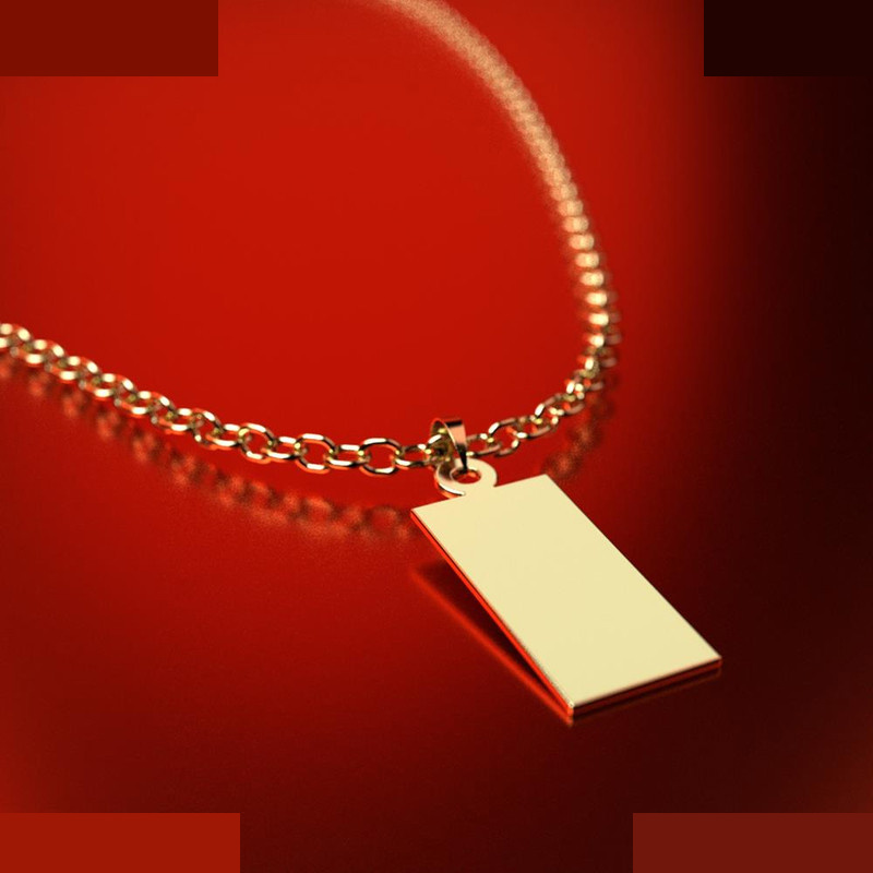 نیم ست طلا 18 عیار زنانه مدوپد مدل مستطیل کد NA14168