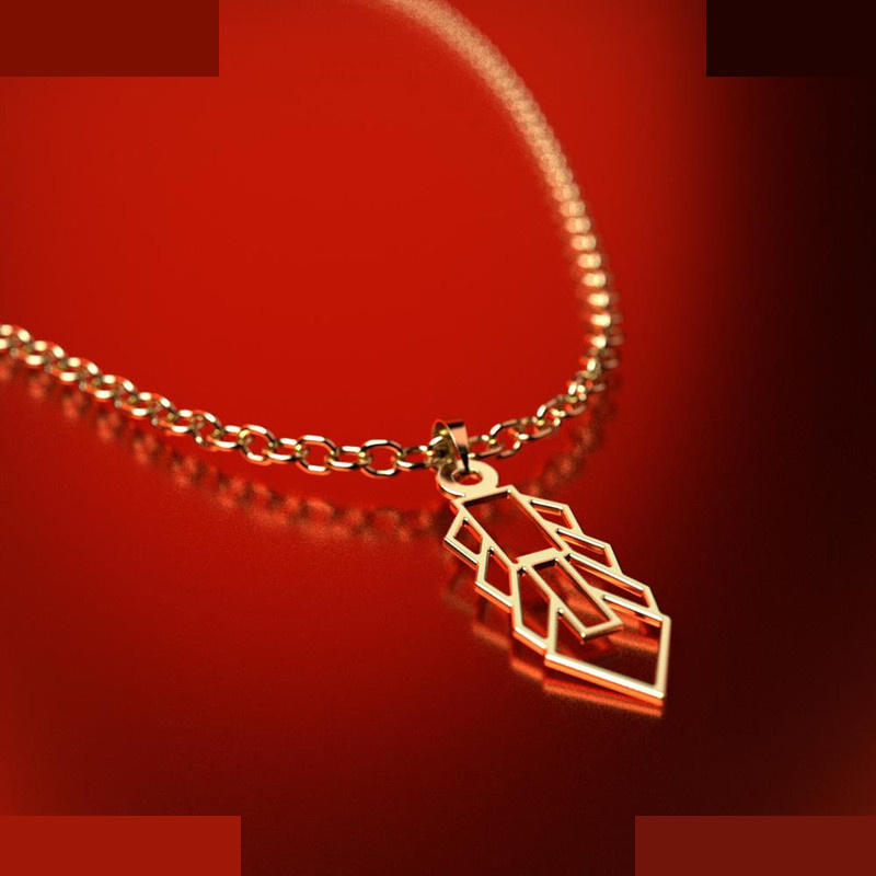 نیم ست طلا 18 عیار زنانه مدوپد مدل هندسی کد NA14536