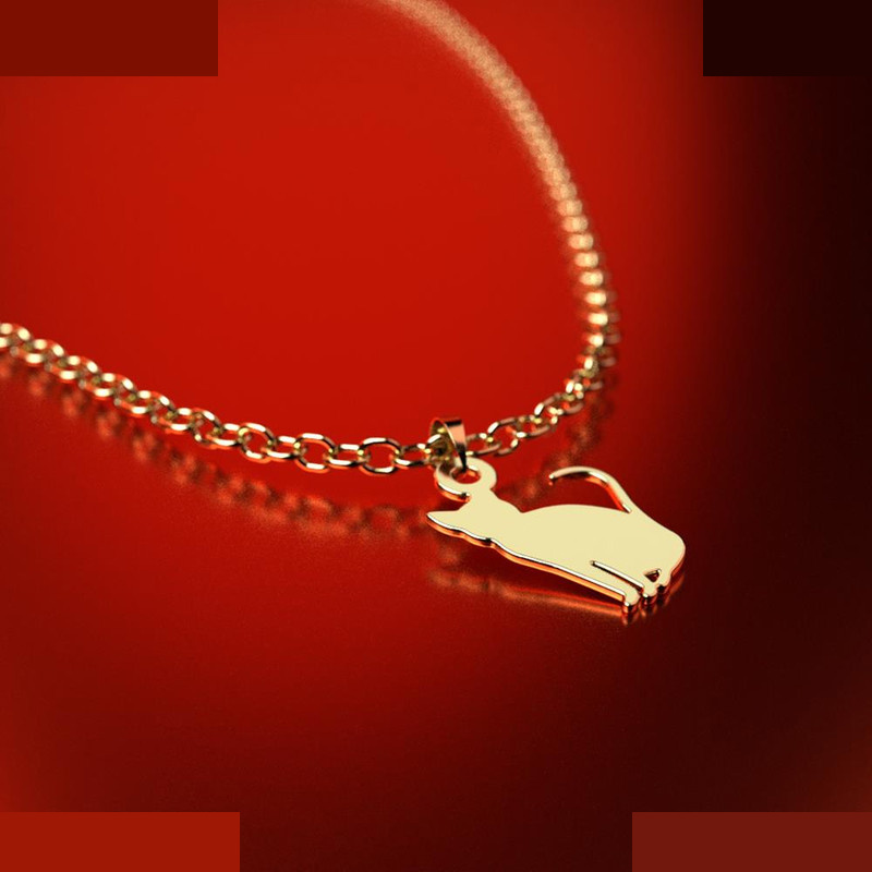 نیم ست طلا 18 عیار زنانه مدوپد مدل گربه کد NA14674