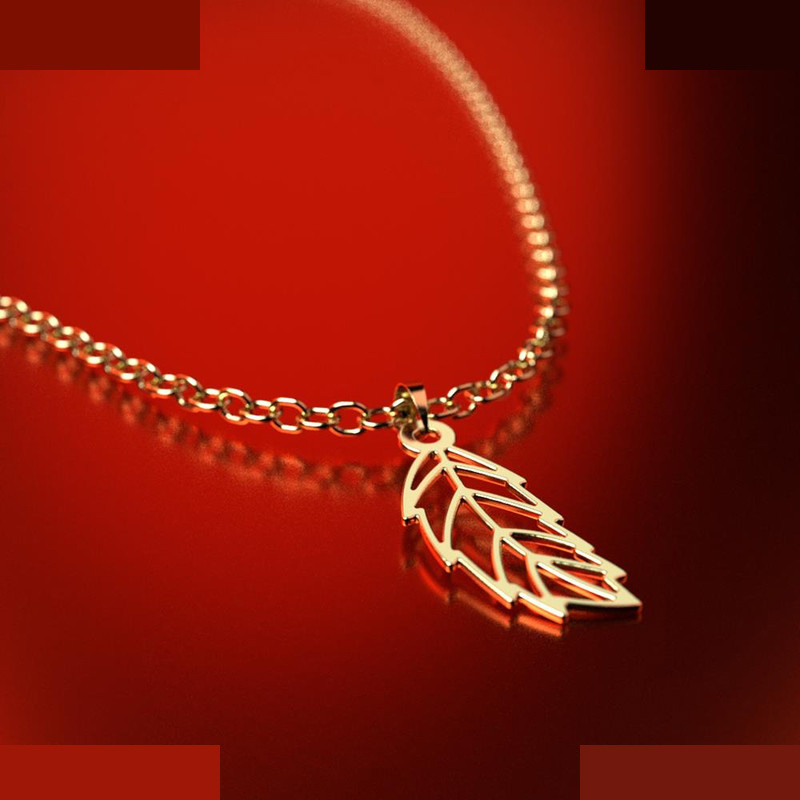 نیم ست طلا 18 عیار زنانه مدوپد مدل برگ کد NA14959