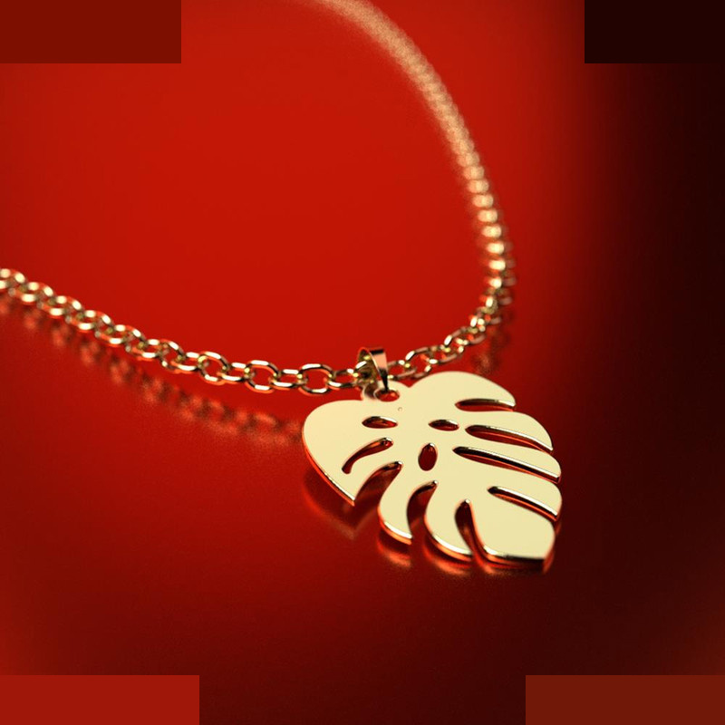 نیم ست طلا 18 عیار زنانه مدوپد مدل برگ کد NA14962