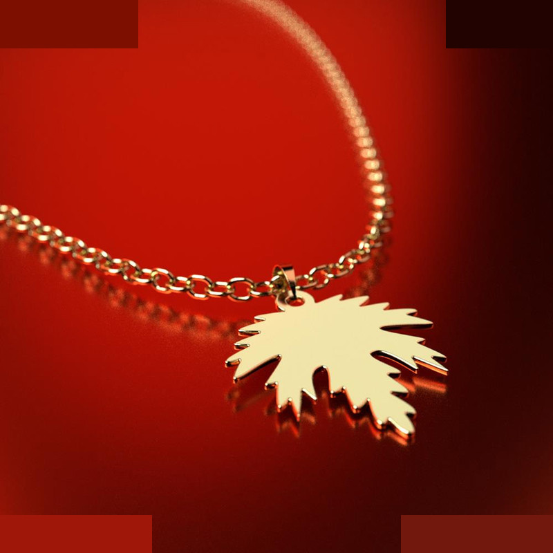 نیم ست طلا 18 عیار زنانه مدوپد مدل برگ کد NA14963