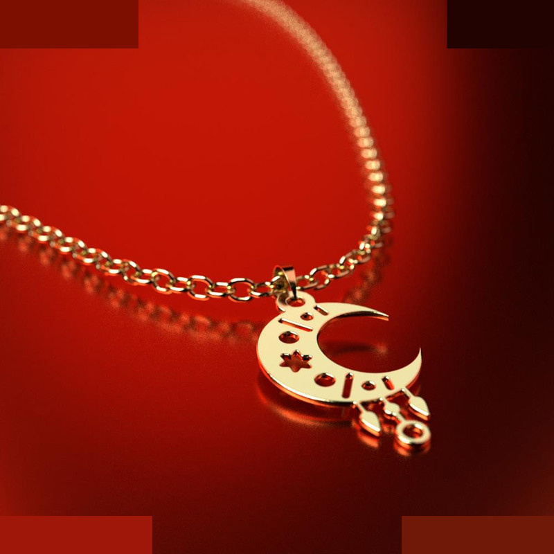 نیم ست طلا 18 عیار زنانه مدوپد مدل ماه کد NA15017