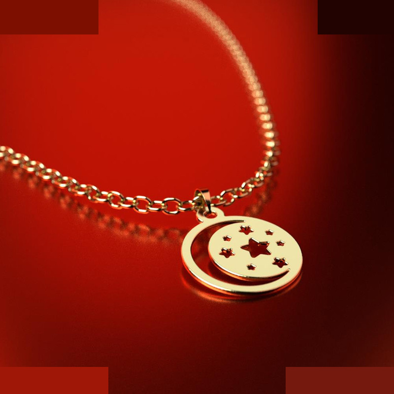 نیم ست طلا 18 عیار زنانه مدوپد مدل ماه کد NA15023