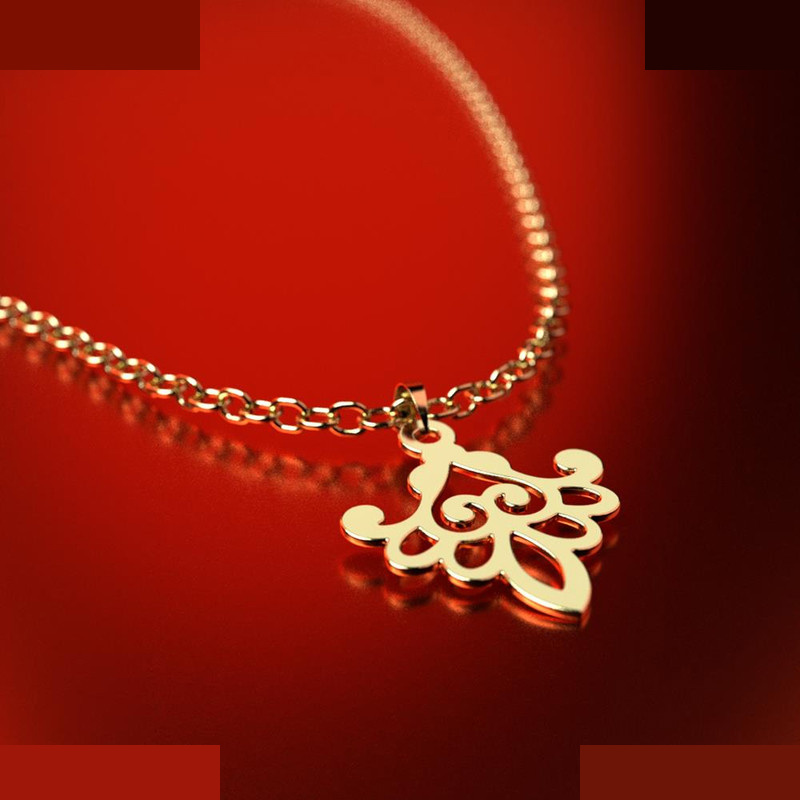 نیم ست طلا 18 عیار زنانه مدوپد مدل اسلیمی کد NA15241