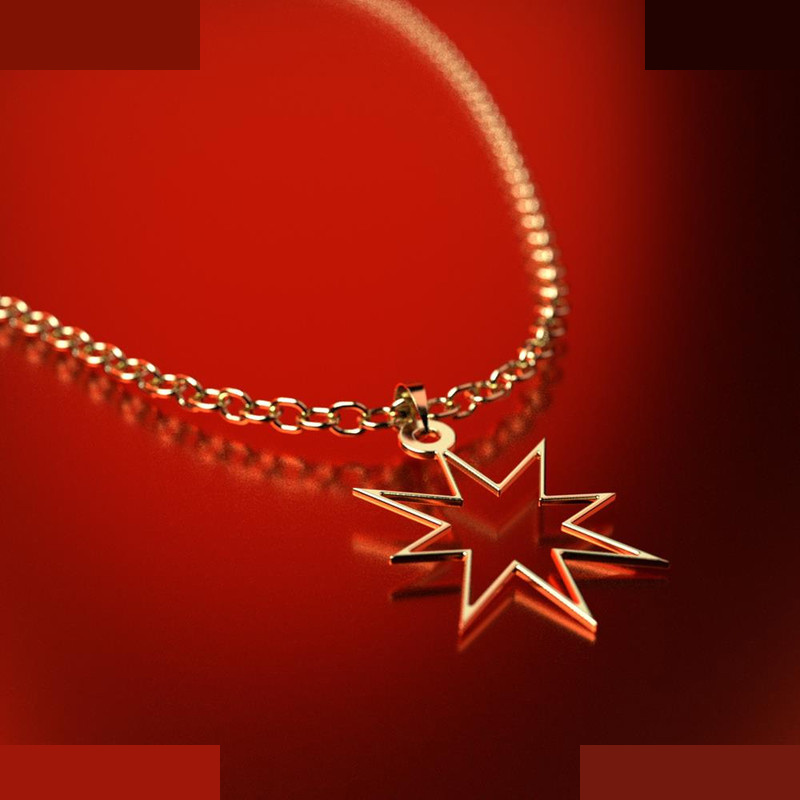 نیم ست طلا 18 عیار زنانه مدوپد مدل ستاره کد NA15557