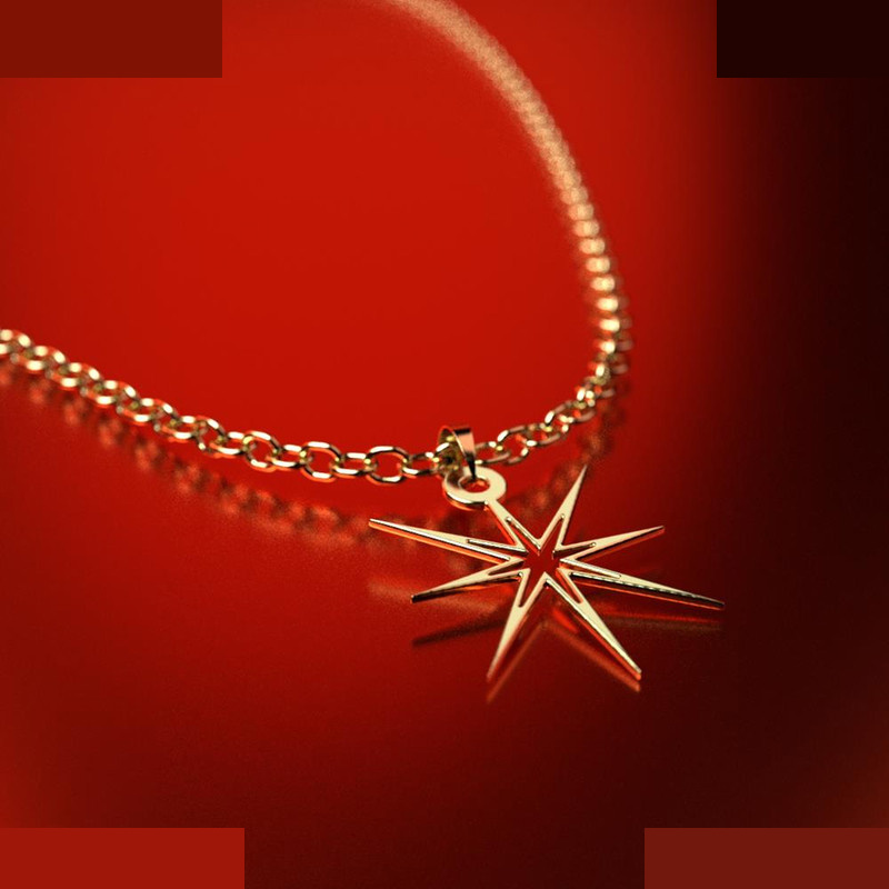 نیم ست طلا 18 عیار زنانه مدوپد مدل ستاره کد NA15559