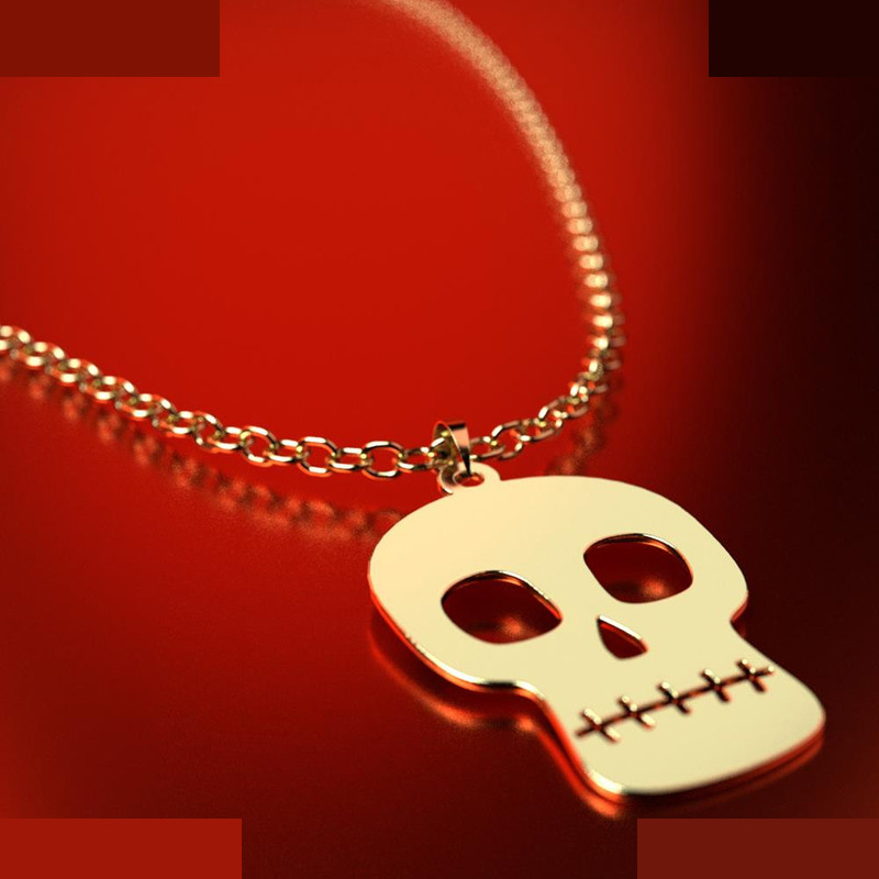 نیم ست طلا 18 عیار زنانه مدوپد مدل جمجمه کد NA15701