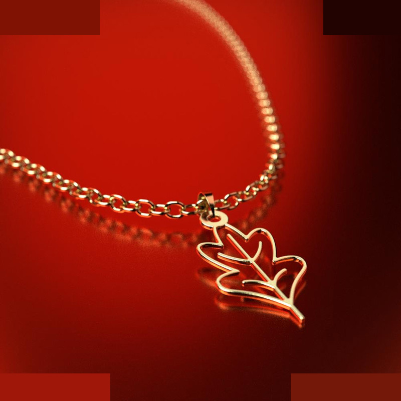 نیم ست طلا 18 عیار زنانه مدوپد مدل برگ کد NA15863