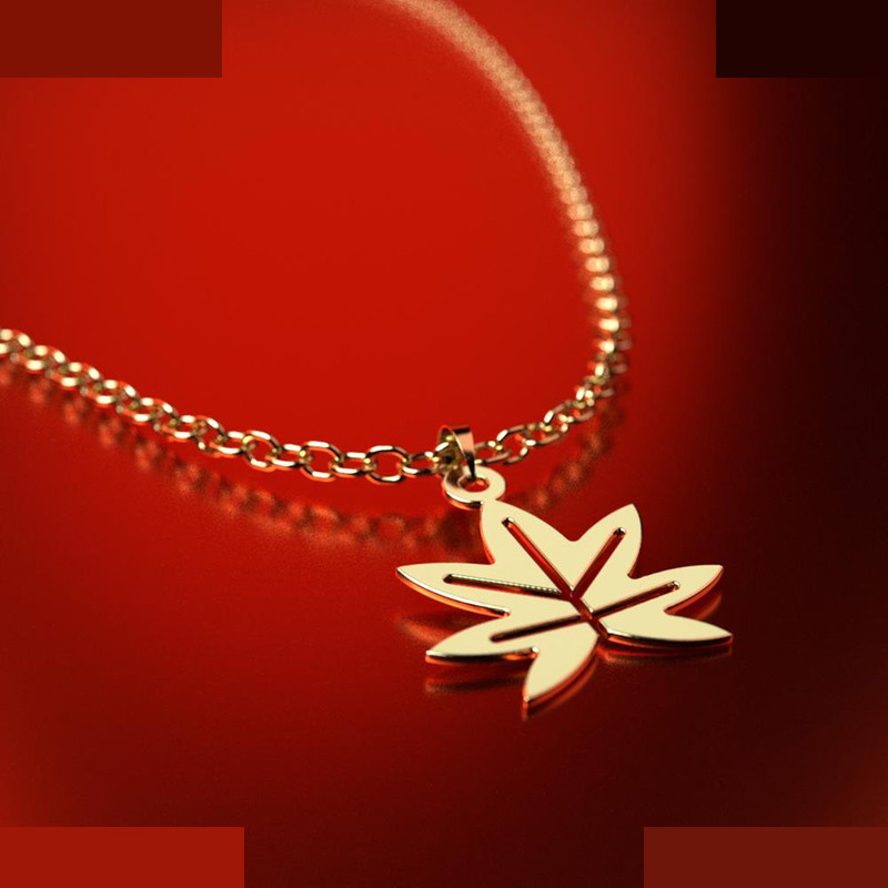 نیم ست طلا 18 عیار زنانه مدوپد مدل برگ کد NA15864