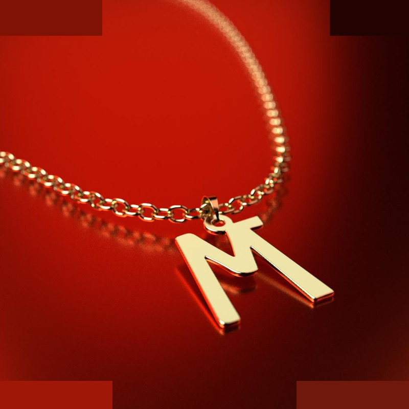 نیم ست طلا 18 عیار زنانه مدوپد مدل حرف M کد NA16745