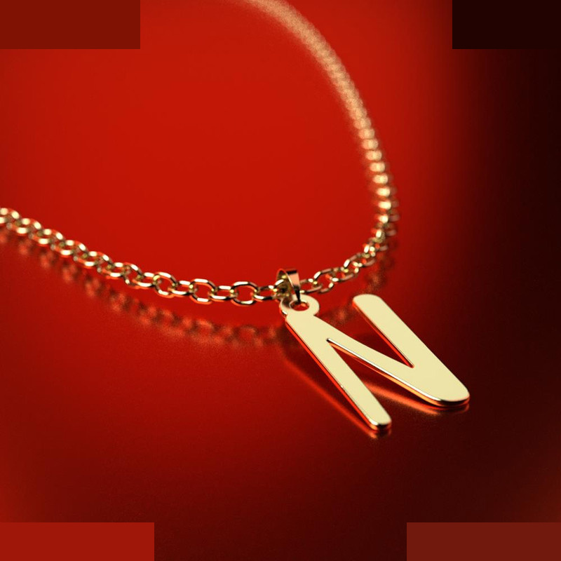 نیم ست طلا 18 عیار زنانه مدوپد مدل حرف N کد NA16774