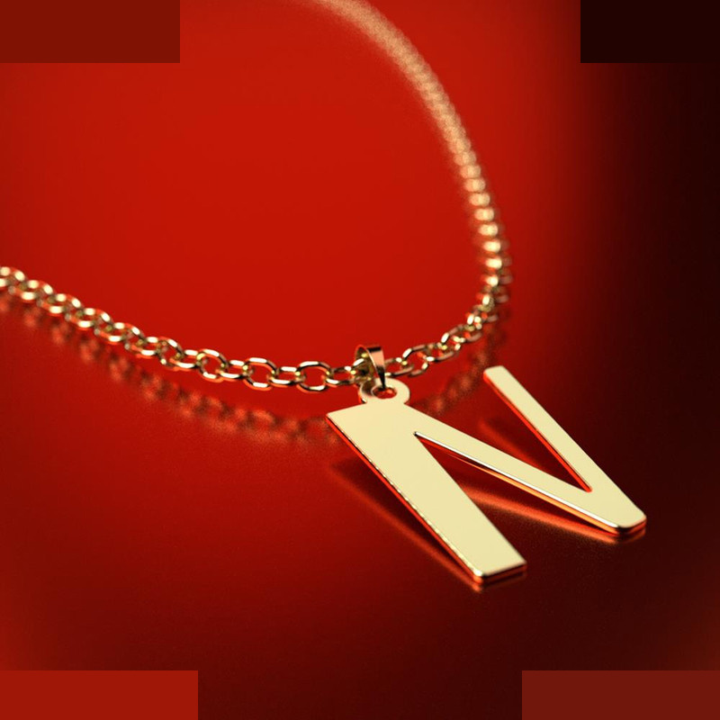 نیم ست طلا 18 عیار زنانه مدوپد مدل حرف N کد NA16848