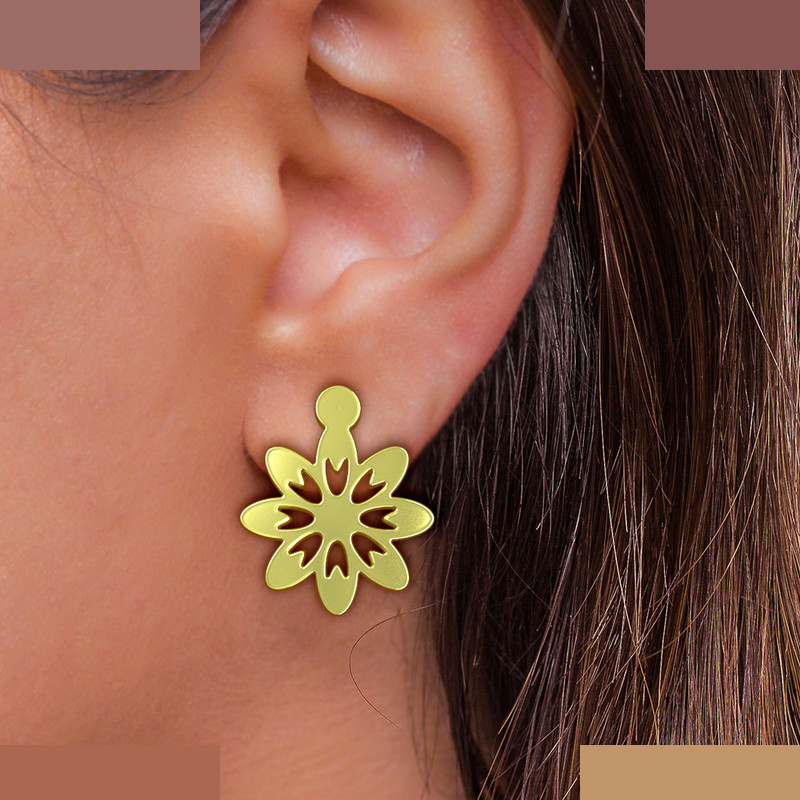 نیم ست طلا 18 عیار زنانه مدوپد مدل گل کد NA10862 نیم ست طلا 18 عیار زنانه مدوپد مدل گل کد NA10862