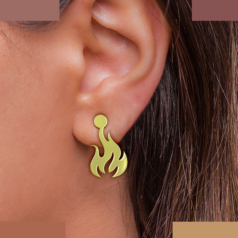 نیم ست طلا 18 عیار زنانه مدوپد مدل آتش کد NA10903 نیم ست طلا 18 عیار زنانه مدوپد مدل آتش کد NA10903