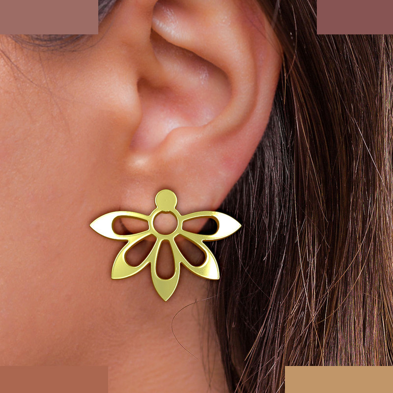 نیم ست طلا 18 عیار زنانه مدوپد مدل گل کد NA11051 نیم ست طلا 18 عیار زنانه مدوپد مدل گل کد NA11051