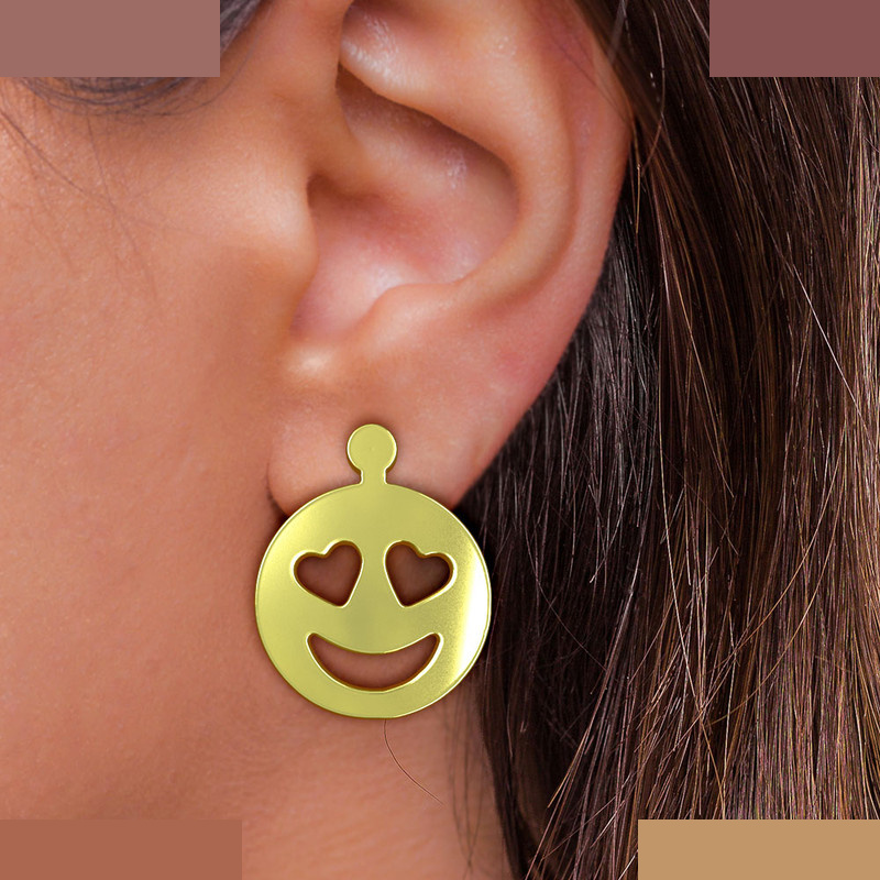 نیم ست طلا 18 عیار زنانه مدوپد مدل ایموجی کد NA11131