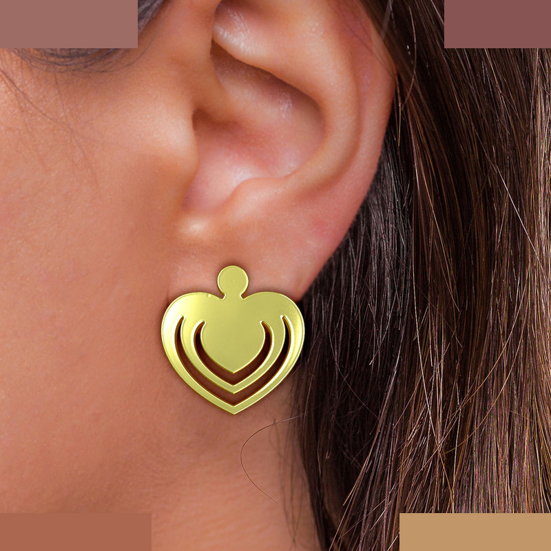 نیم ست طلا 18 عیار زنانه مدوپد مدل قلب کد NA11264