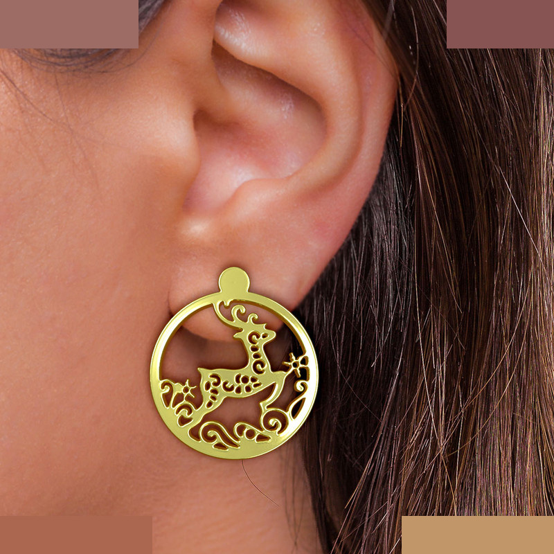 نیم ست طلا 18 عیار زنانه مدوپد مدل گوزن کد NA11562 نیم ست طلا 18 عیار زنانه مدوپد مدل گوزن کد NA11562