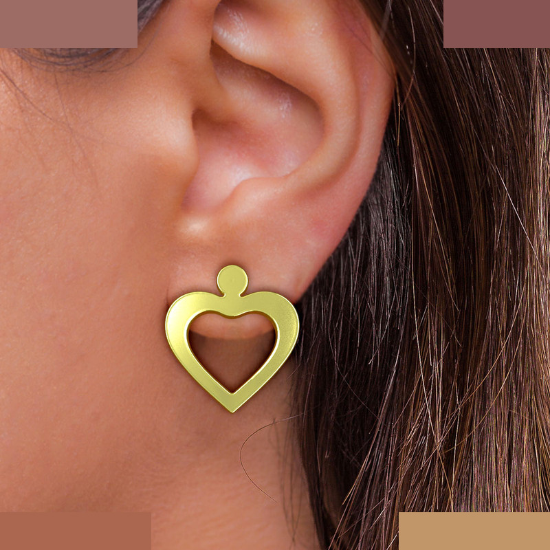 نیم ست طلا 18 عیار زنانه مدوپد مدل قلب کد NA11677