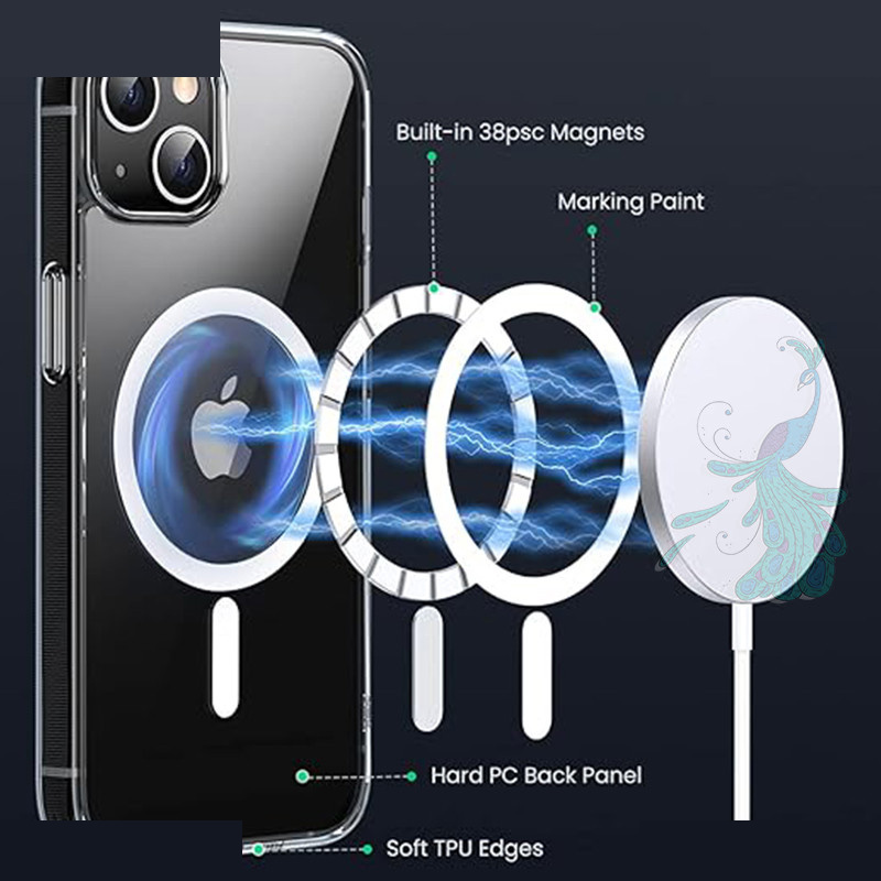 کاور گوشی موبایل اپل iPhone 13 پیکوک مدل Clear Magsafe