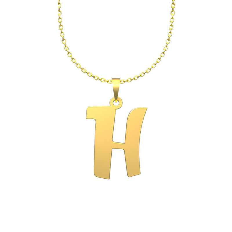 گردنبند طلا 18 عیار زنانه مدوپد مدل حرف H کد H3-1-1021 گردنبند طلا 18 عیار زنانه مدوپد مدل حرف H کد H3-1-1021