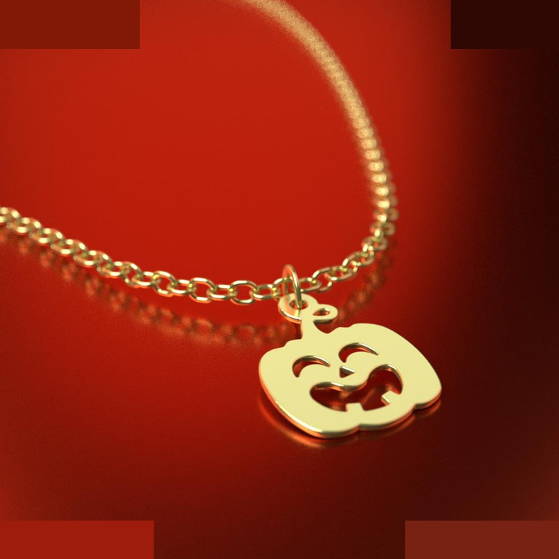 گردنبند طلا 18 عیار زنانه مدوپد مدل هالووین کد RNA17997