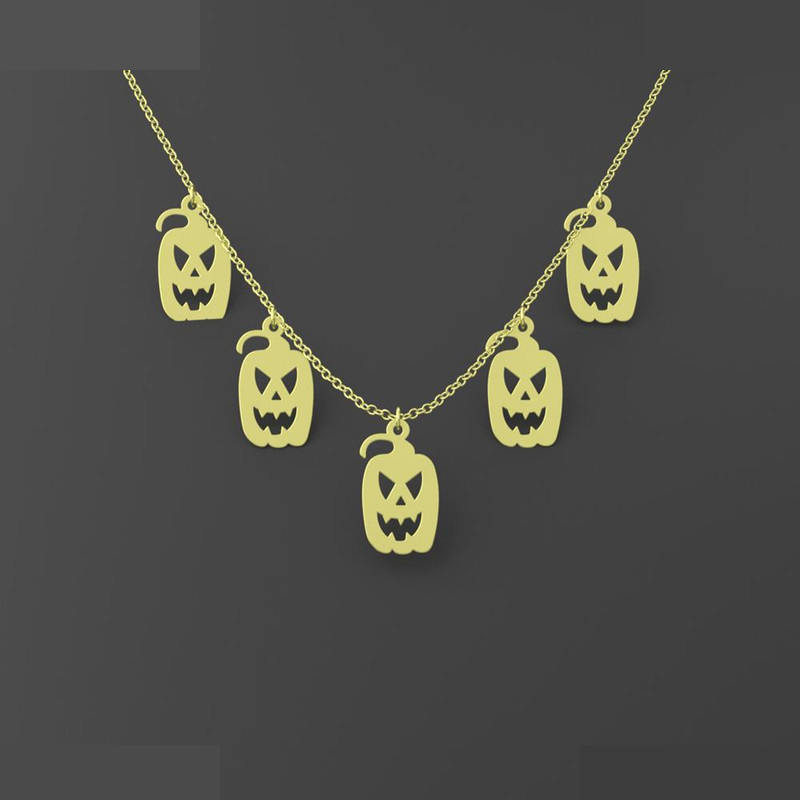 گردنبند طلا 18 عیار زنانه مدوپد مدل هالووین کد RNA17998