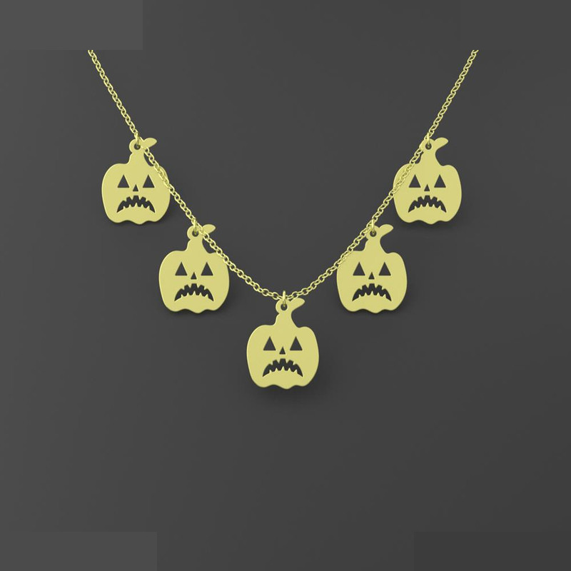 گردنبند طلا 18 عیار زنانه مدوپد مدل هالووین کد RNA17999